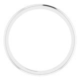 Platinum 1.5 mm Half Round Band Size 5