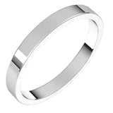 14K White Gold 2.5 mm Flat Band Size 6