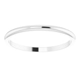 14K White Gold 1.5 mm Half Round Band Size 10.5