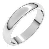 14K X1 White Gold 4 mm Half Round Band Size 11.5