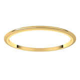 18K Yellow Gold 1 mm Half Round Band Size 4.5