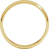 14K Yellow Gold 4 mm Lightweight Half Round Band Size 12