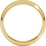 10K Yellow Gold 6 mm Half Round Band Size 9