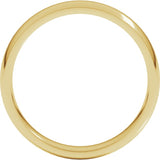 14K Yellow Gold 4 mm Lightweight Comfort-Fit Half Round Band Size 10.5