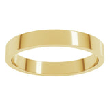14K Yellow Gold 3 mm Flat Band Size 9.5