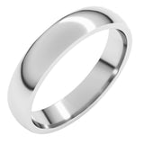 Platinum 4 mm Lightweight Comfort-Fit Half Round Band Size 8.5