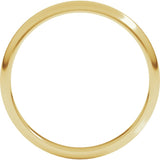 10K Yellow Gold 2.5 mm Half Round Band Size 9