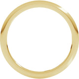 14K Yellow Gold 1 mm Comfort-Fit Half Round Band Size 6.5