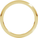 18K Yellow Gold 1.5 mm Comfort-Fit Half Round Band Size 7.5
