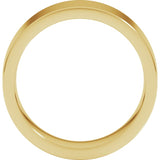 14K Yellow Gold 7 mm Comfort-Fit Flat Band Size 11.5