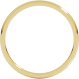 18K Yellow Gold 1.5 mm Lightweight Comfort-Fit Half Round Band Size 4.5