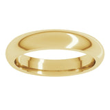 14K Yellow Gold 4 mm Comfort-Fit Half Round Band Size 5