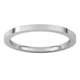 18K White Gold 1.5 mm Comfort-Fit Flat Band Size 7