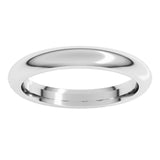 14K White Gold 3 mm Comfort-Fit Half Round Band Size 5