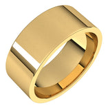14K Yellow Gold 8 mm Lightweight Comfort-Fit Flat Band Size 11
