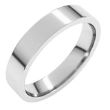 14K White Gold 4 mm Lightweight Comfort-Fit Flat Band Size 9