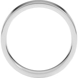 14K White Gold 5 mm Lightweight Comfort-Fit Flat Band Size 10.5