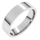 14K White Gold 5 mm Lightweight Comfort-Fit Flat Band Size 7.5