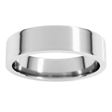 14K White Gold 5 mm Lightweight Comfort-Fit Flat Band Size 8