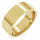 10K Yellow Gold 7 mm Lightweight Comfort-Fit Flat Band Size 10