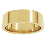 10K Yellow Gold 6 mm Lightweight Comfort-Fit Flat Band Size 10.5