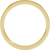 14K Yellow Gold 3 mm Lightweight Comfort-Fit Flat Band Size 4.5