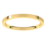 18K Yellow Gold 1.5 mm Flat Comfort Fit Light Band Size 9.5