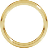 10K Yellow Gold 5 mm Beveled-Edge Comfort-Fit Flat Band Size 8.5