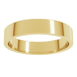 14K Yellow Gold 4 mm Flat Band Size 5.5