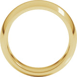 14K Yellow Gold 8 mm Comfort-Fit Half Round Band Size 8.5