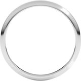 14K White Gold 2 mm Half Round Band Size 10