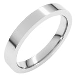 Platinum 3 mm Comfort-Fit Flat Band Size 6.5