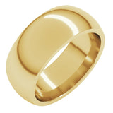 22K Yellow Gold 8 mm Comfort-Fit Half Round Band Size 10