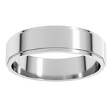Platinum 5 mm Stepped-Edge Flat Band Size 9.5