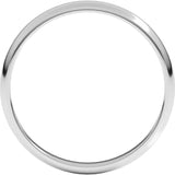 Sterling Silver 2.5 mm Lightweight Half Round Band Size 3