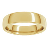 18K Yellow Gold 5 mm Comfort-Fit European-Style Band Size 10