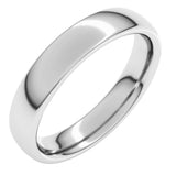 14K White Gold 4 mm Comfort-Fit European-Style Band Size 4