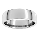 14K White Gold 6 mm Comfort-Fit European-Style Band Size 4