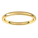 18K Yellow Gold 2 mm Comfort-Fit European-Style Band Size 5