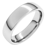 14K White Gold 5 mm Comfort-Fit European-Style Band Size 6
