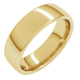 14K Yellow Gold 6 mm Comfort-Fit European-Style Band Size 8.5