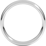 Platinum 4 mm Comfort-Fit European-Style Band Size 8.5