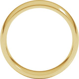 14K Yellow Gold 7 mm Lightweight Comfort-Fit Half Round Band Size 5