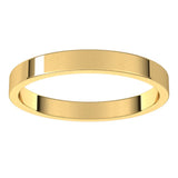 10K Yellow Gold 2.5 mm Flat Band Size 7.5