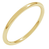 14K Yellow Gold 1.5 mm Comfort-Fit Full Round Band Size 4