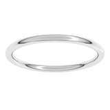 14K White Gold 1.5 mm Comfort-Fit Full Round Band Size 7