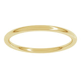 18K Yellow Gold 1.5 mm Comfort-Fit Full Round Band Size 9