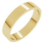 10K Yellow Gold 4 mm Flat Band Size 5