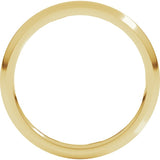10K Yellow Gold 2 mm Comfort-Fit Half Round Band Size 8.5