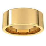14K Yellow Gold 8 mm Comfort-Fit Flat Band Size 9.5